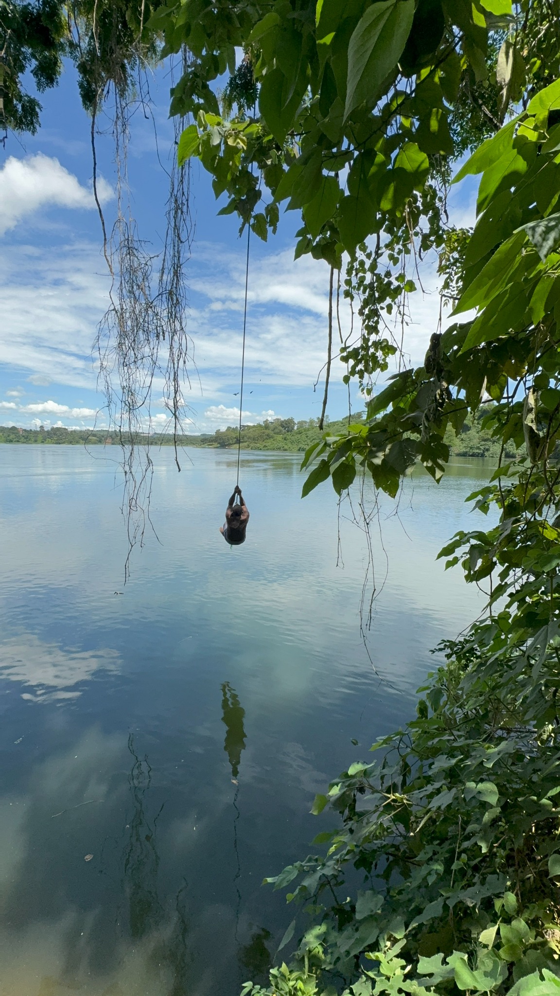 Swimming in the Nile at Jinja